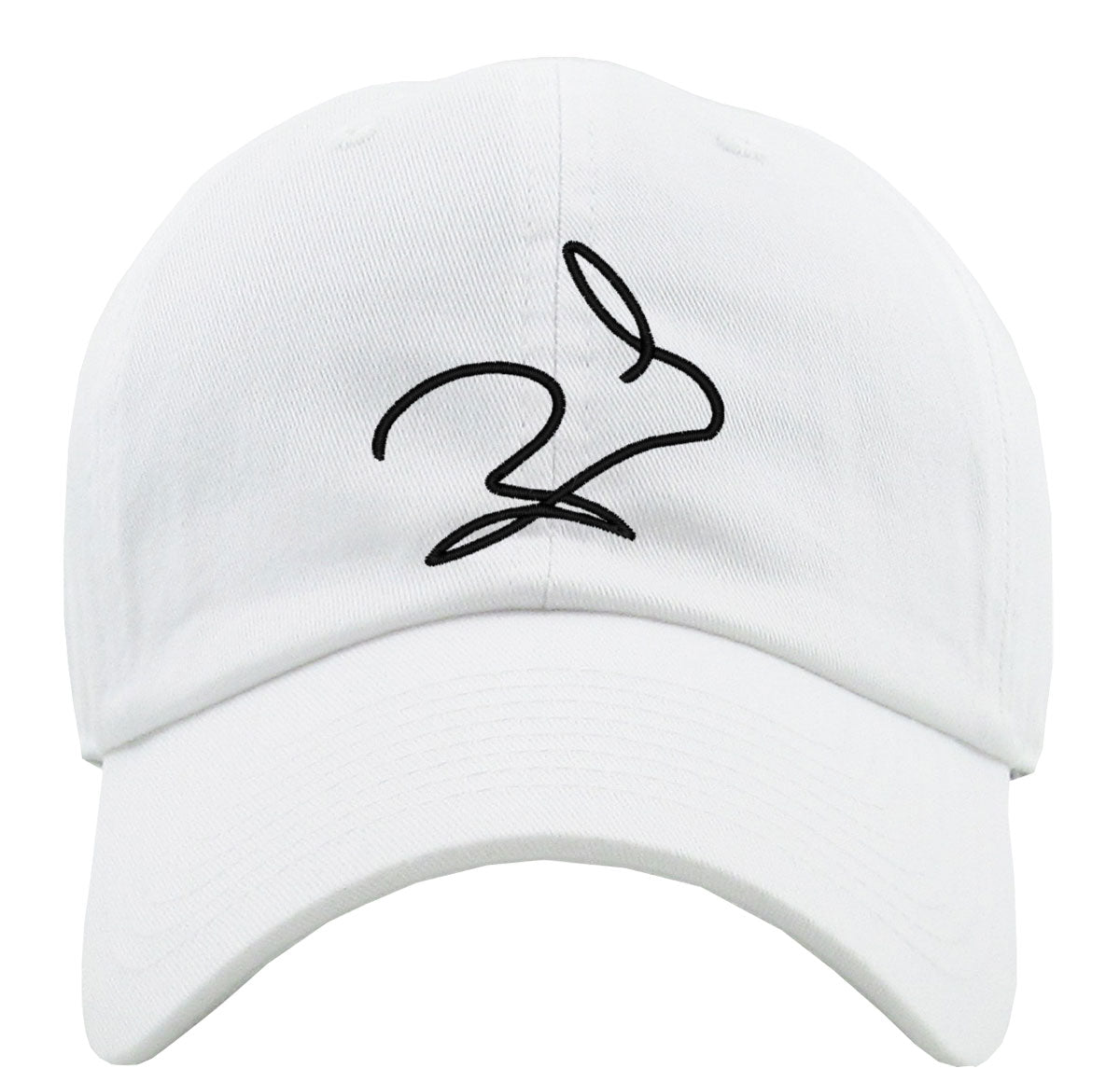 One Line Rabbit Bunny Drawing Premium Baseball Cap