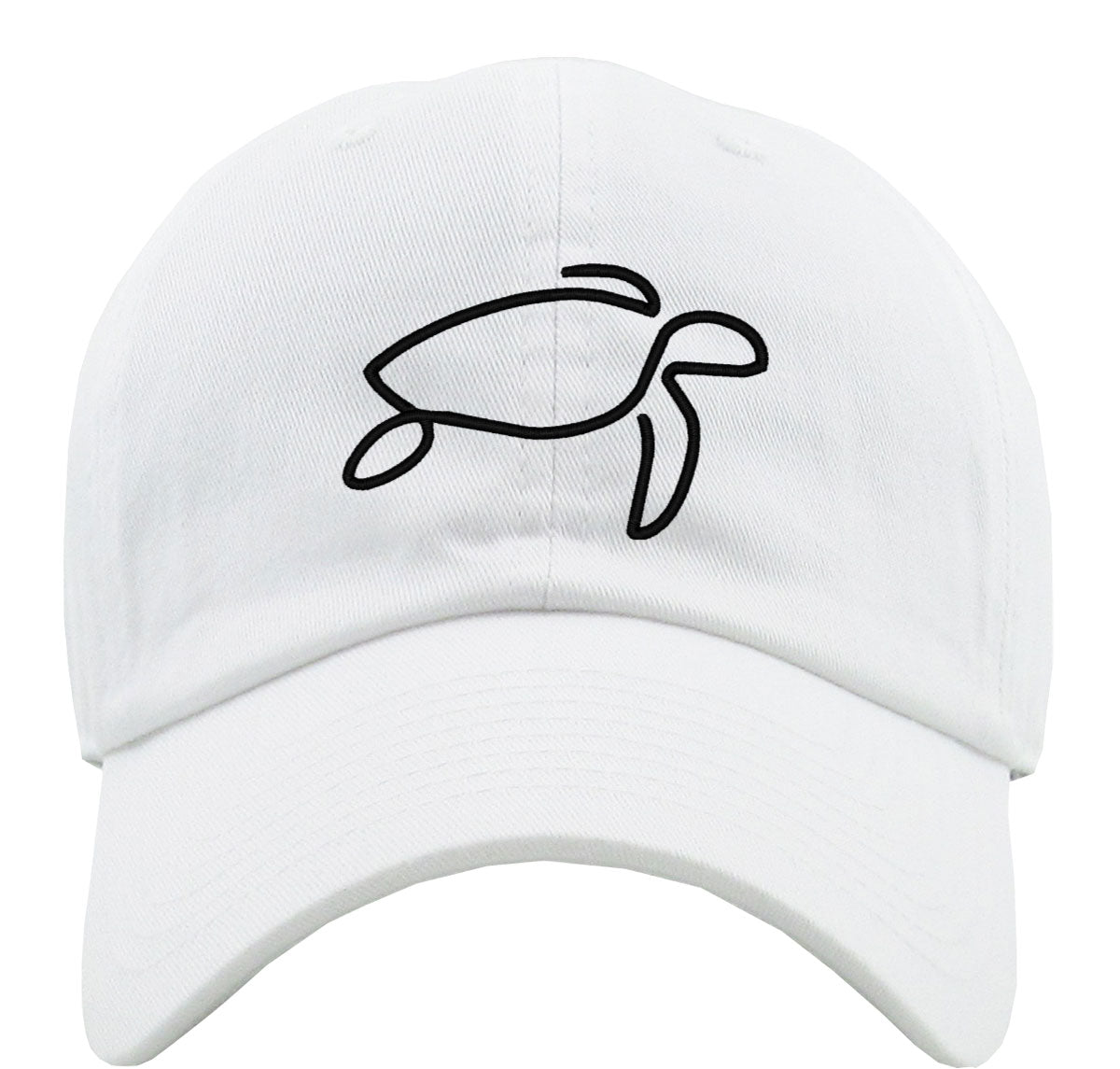 One Line Sea Turtle Drawing Premium Baseball Cap