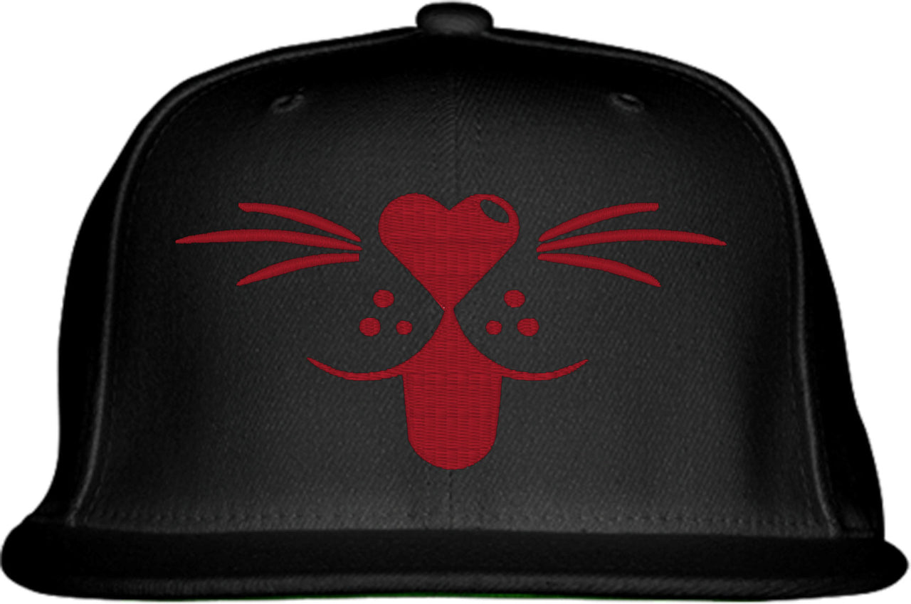 Cartoon Cat Mouth Snapback Hat