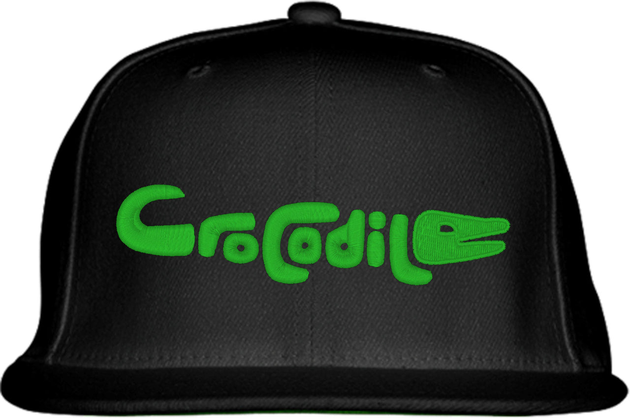 Crocodile Typography Snapback Hat