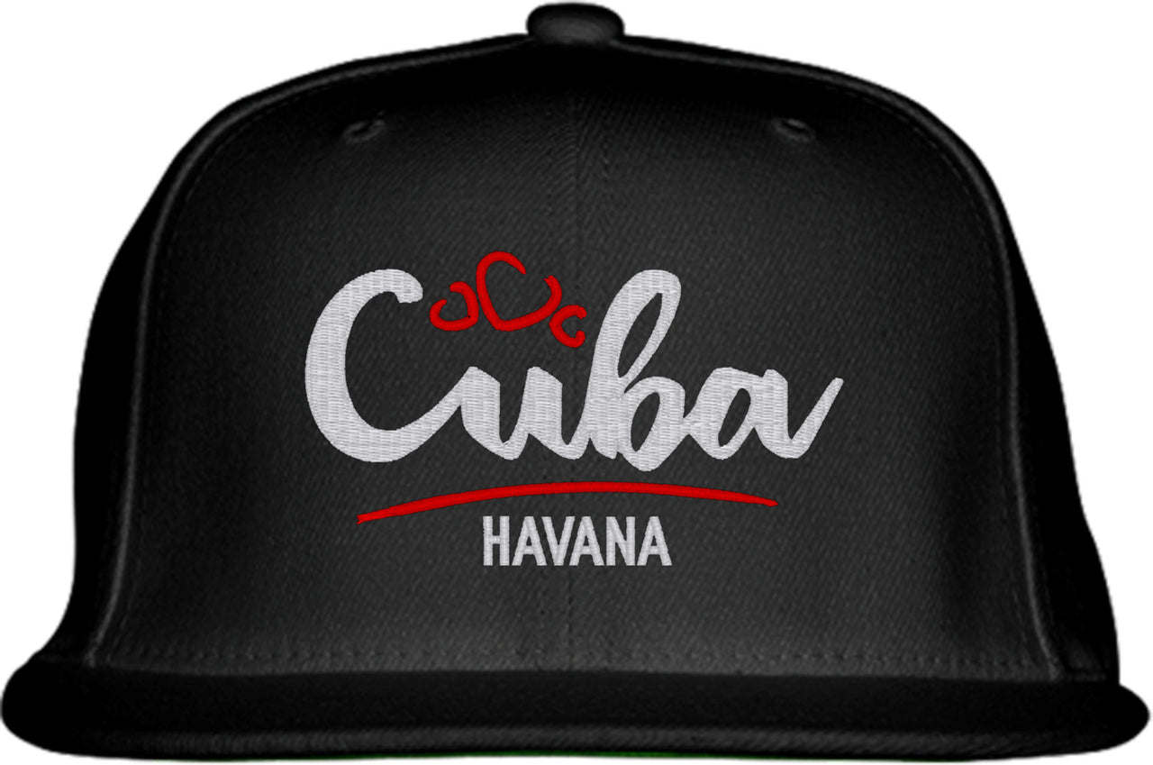 Cuba Typography Snapback Hat