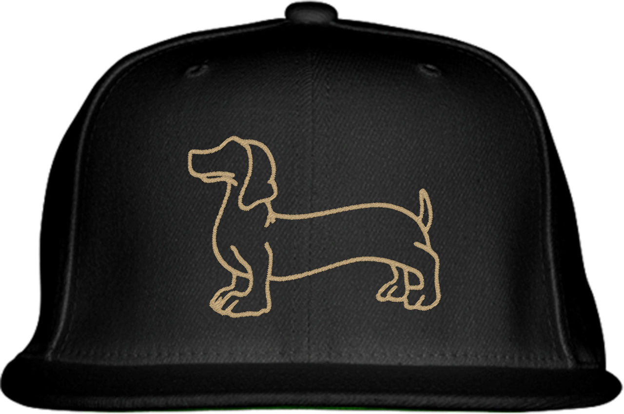 Dachshund Dog Outline Snapback Hat
