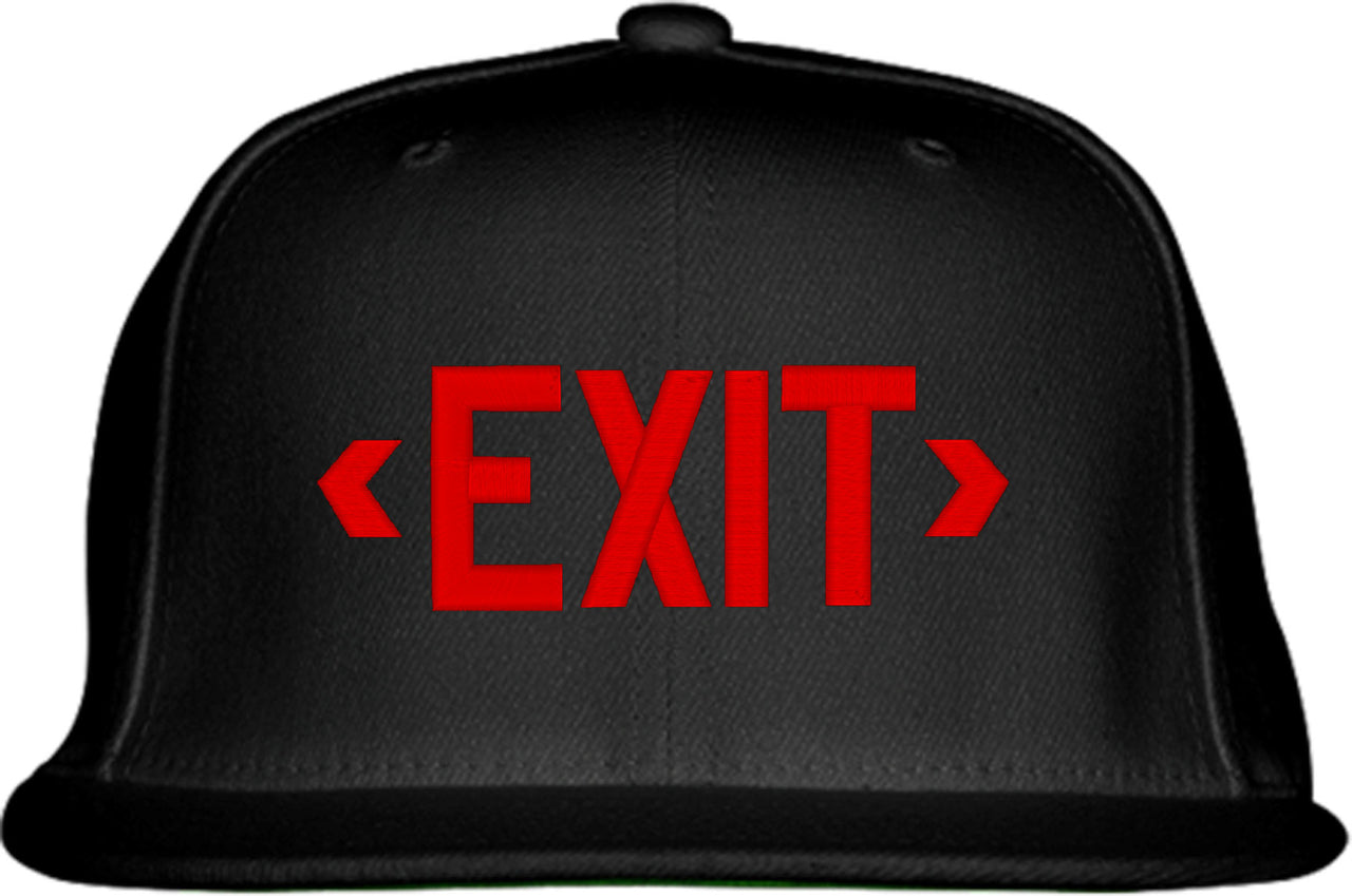 Exit Sign Emergency Sign Snapback Hat