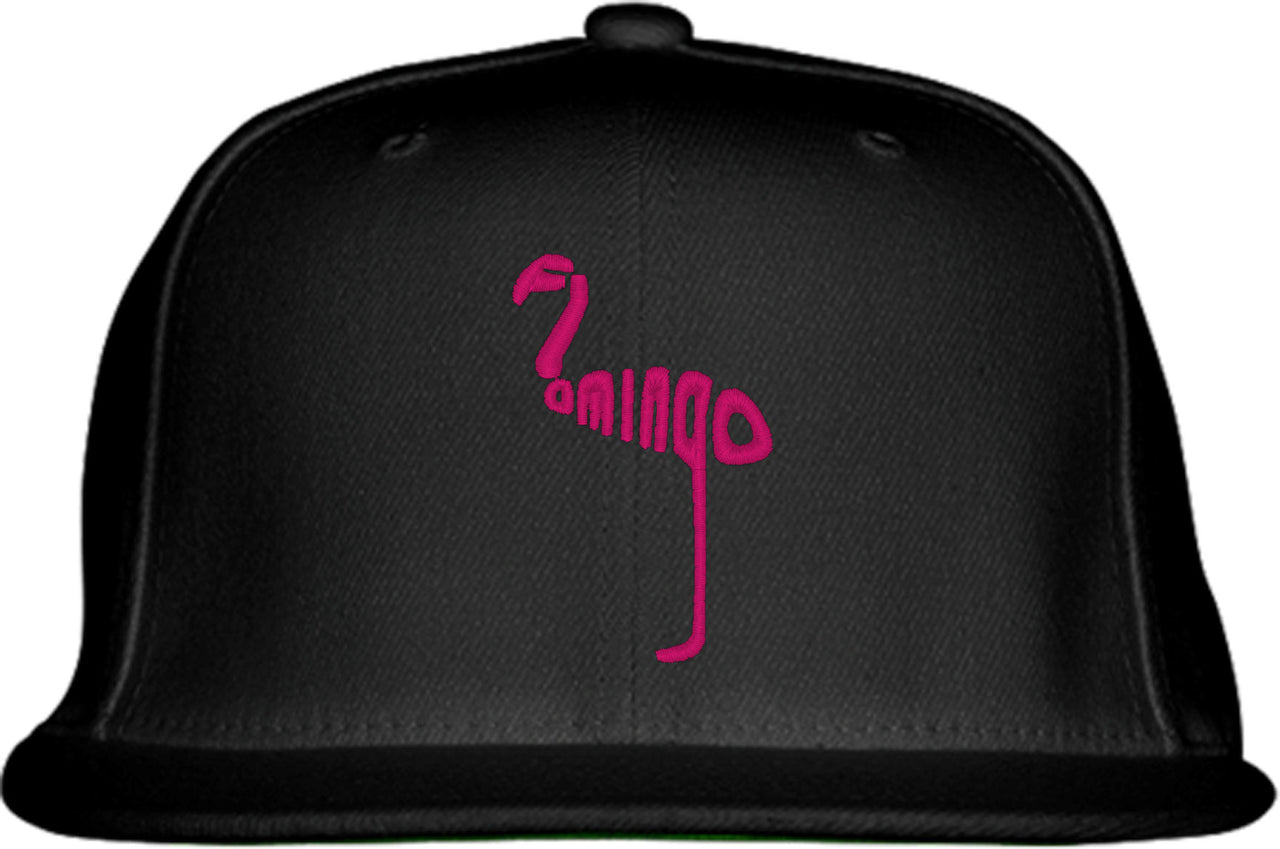 Flamingo Typography Snapback Hat