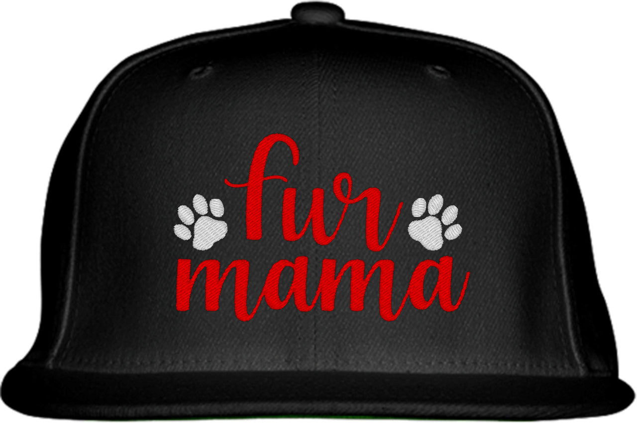 Fur Mama Dog Paw Print Snapback Hat