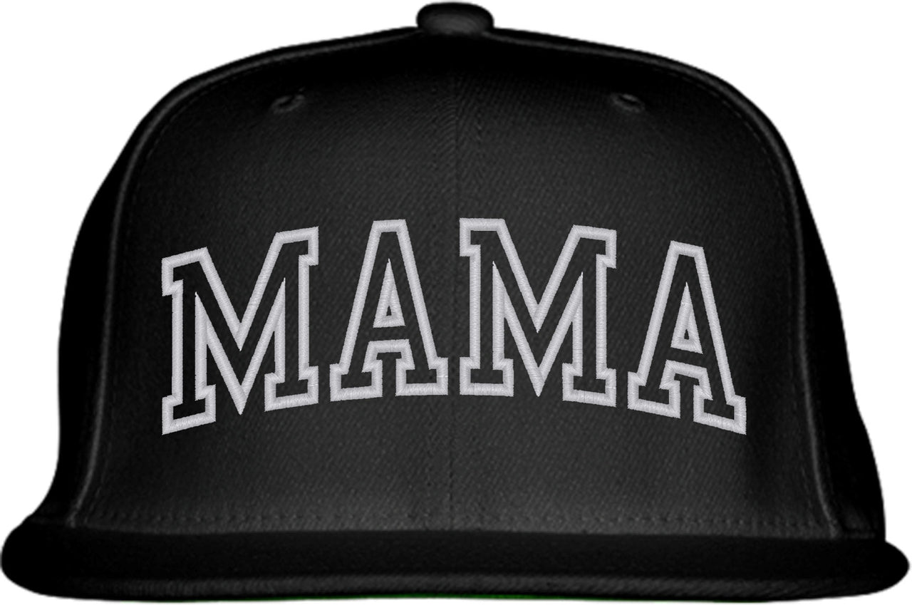 Mama Outline Text Snapback Hat