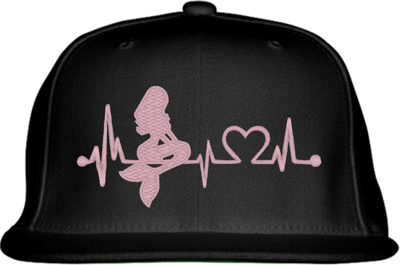 Mermaid Heartbeat Lifeline Snapback Hat