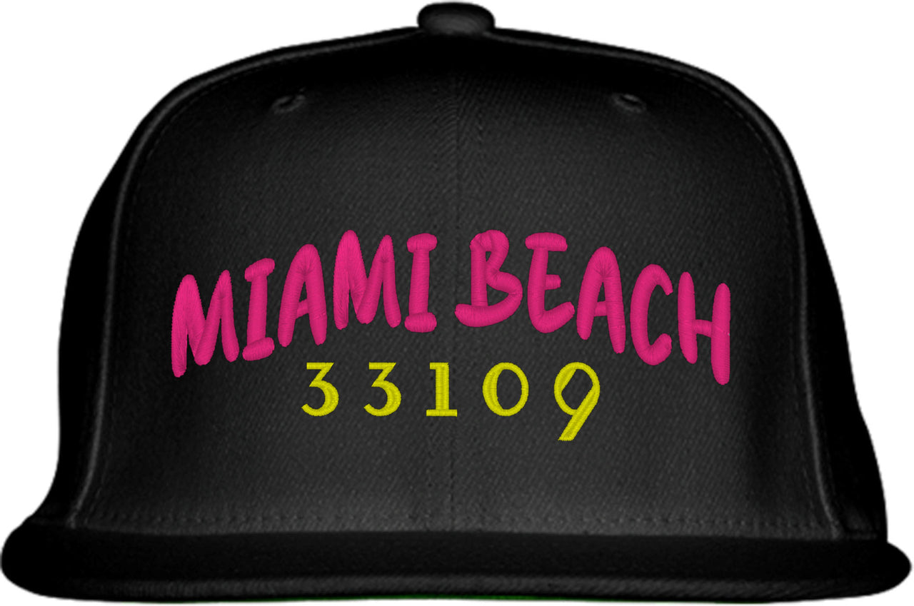 Miami Beach 33109 Snapback Hat