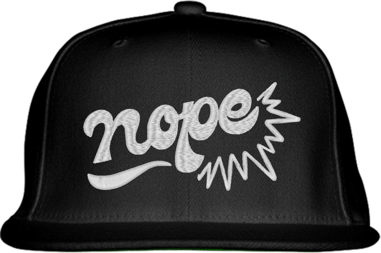 Nope Typography Snapback Hat
