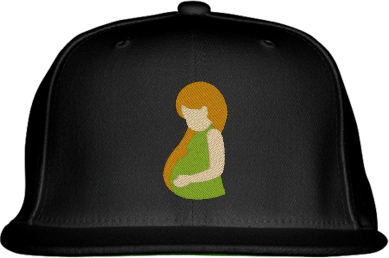 Pregnant Woman Mother's Day Snapback Hat