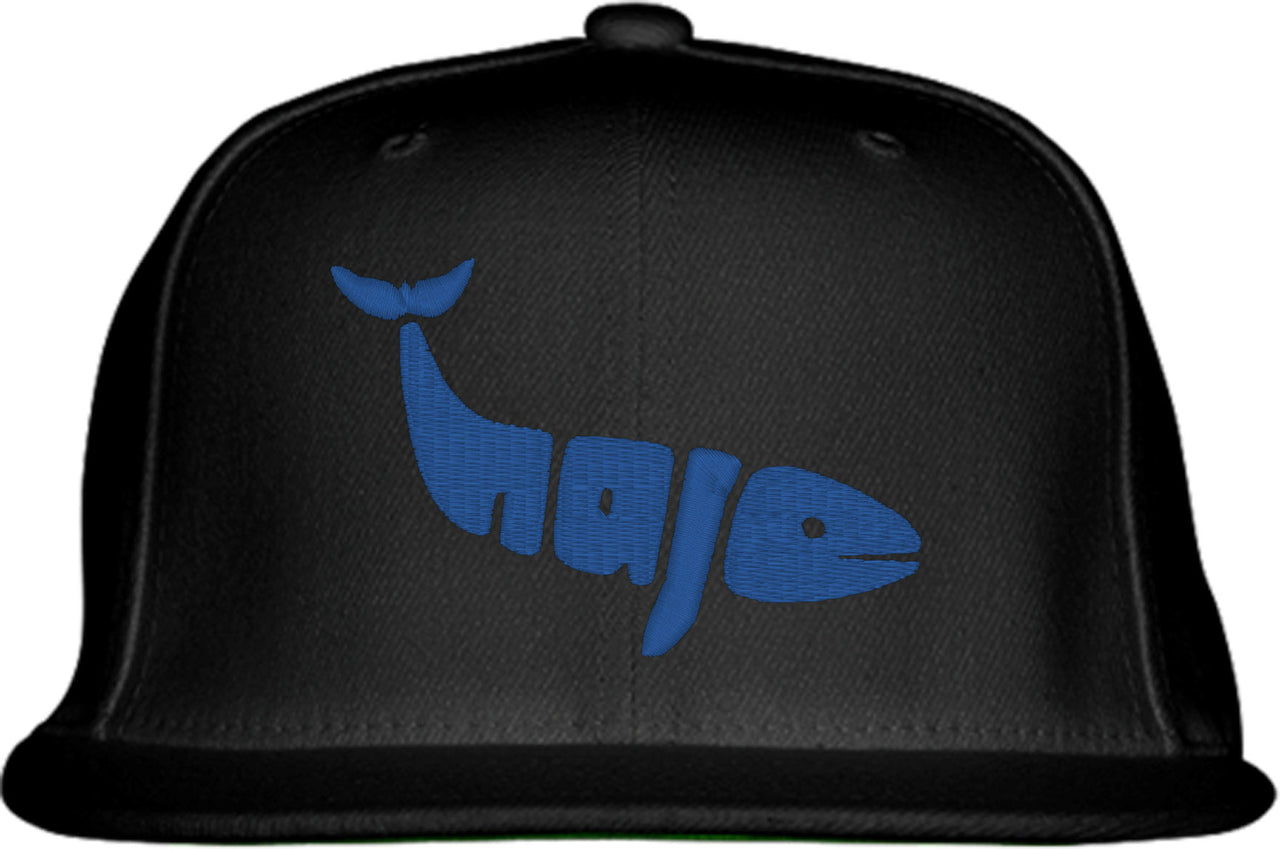 Whale Typography Snapback Hat