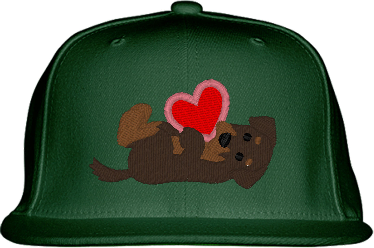 Doberman Puppy Dog Love Snapback Hat