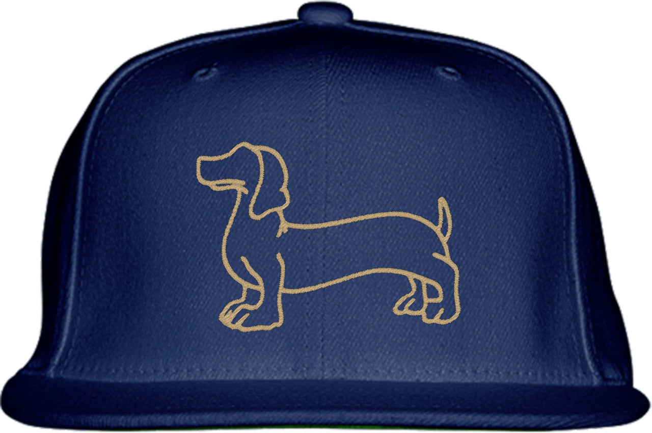 Dachshund Dog Outline Snapback Hat