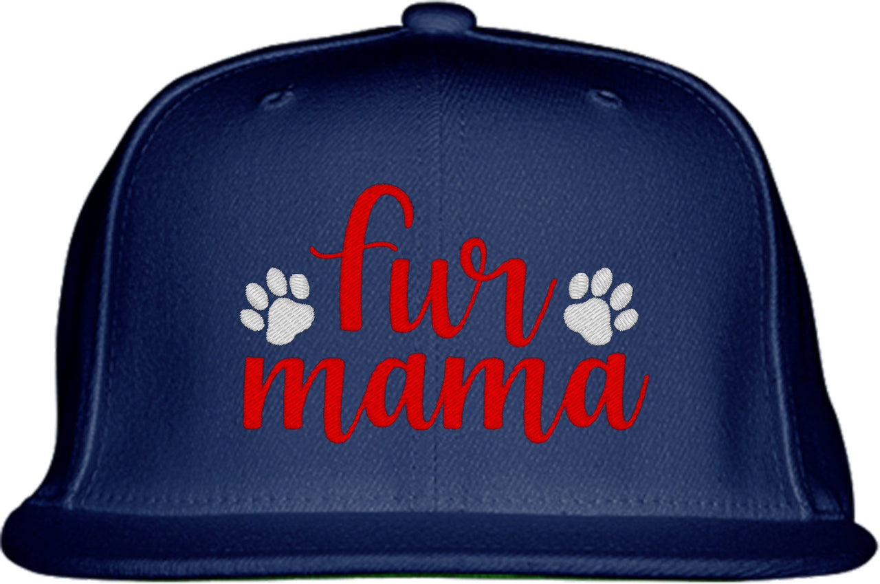Fur Mama Dog Paw Print Snapback Hat