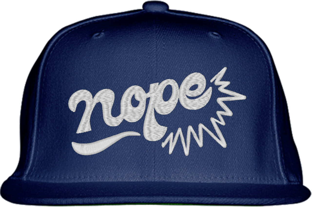 Nope Typography Snapback Hat