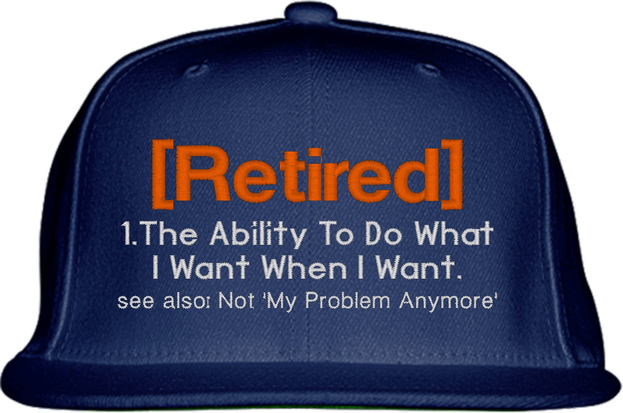 Retired Definition Snapback Hat