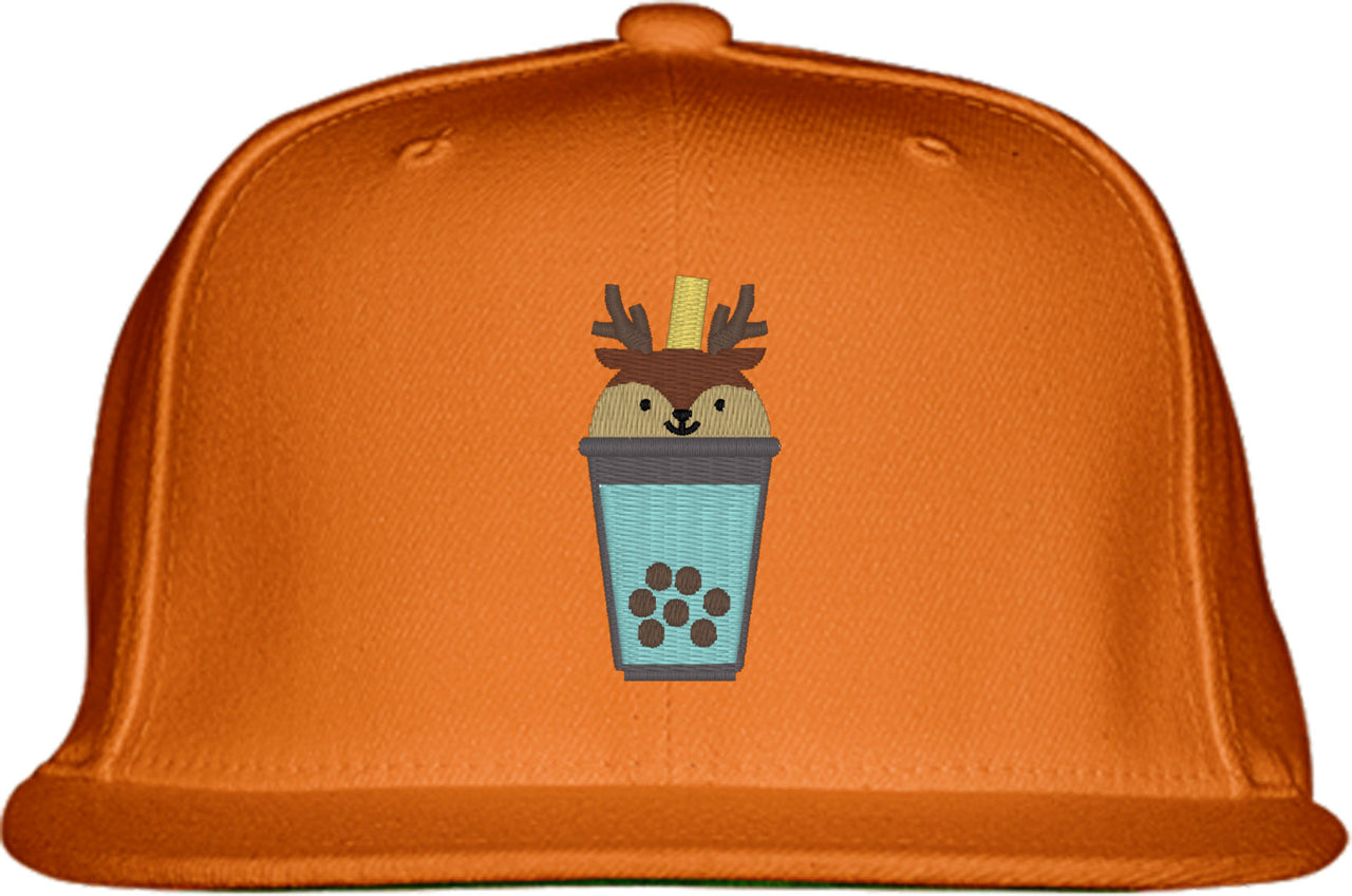 Cute Bobatea Deer Snapback Hat