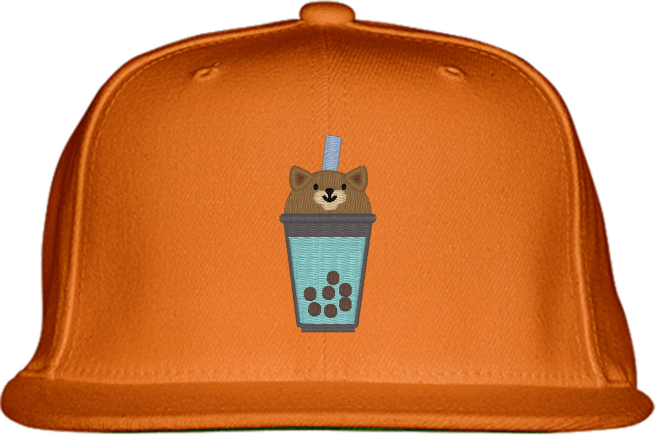 Cute Bobatea Dog Snapback Hat