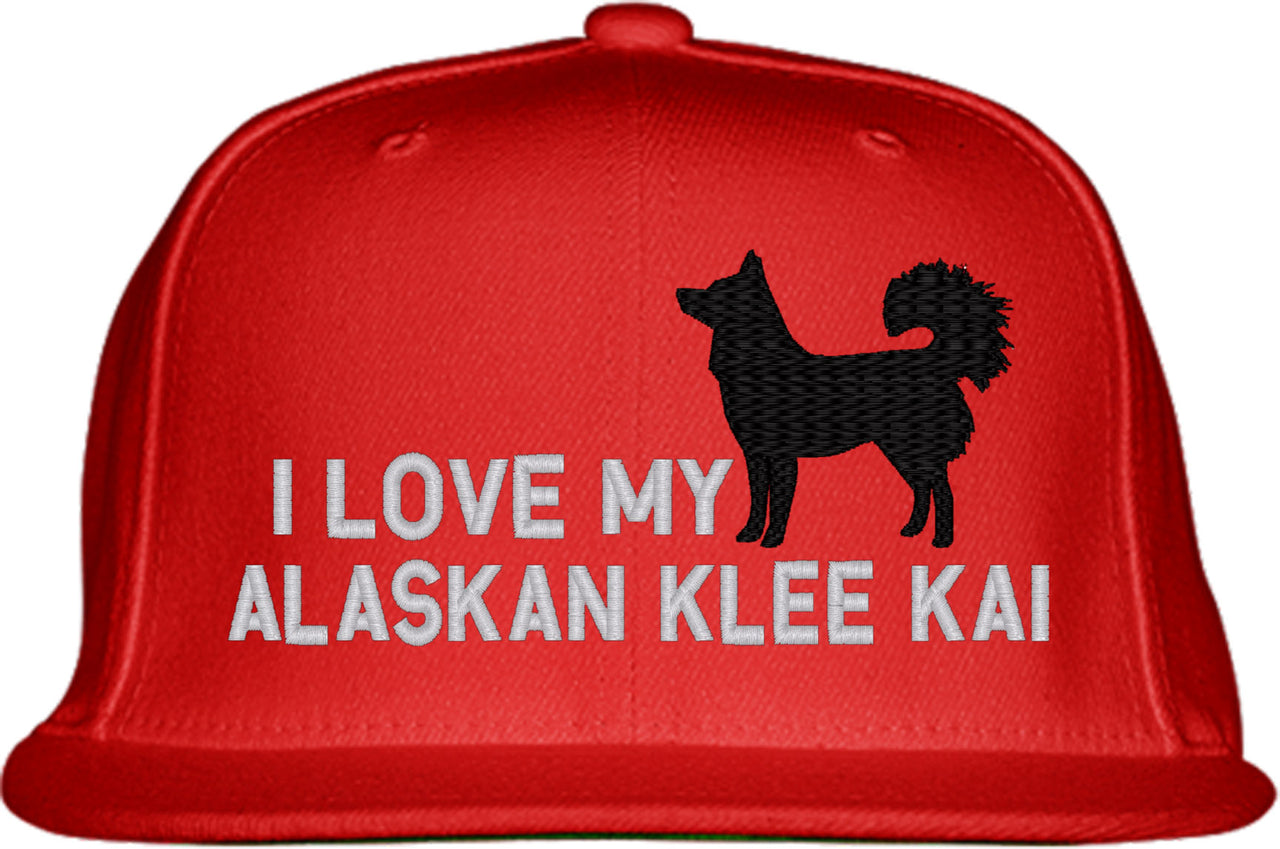 I Love My Alaskan Klee Kai Dog Snapback Hat