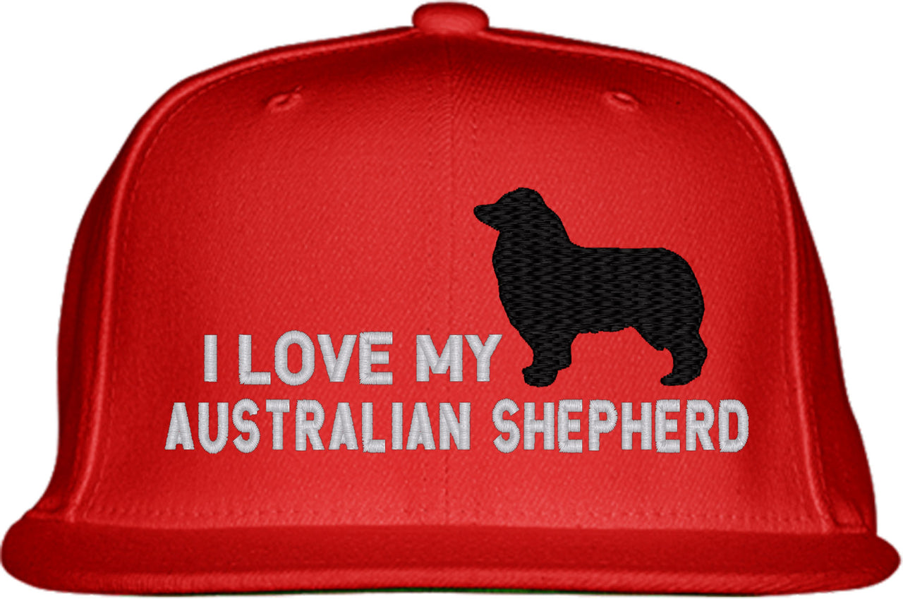 I Love My Australian Shepherd Dog Snapback Hat