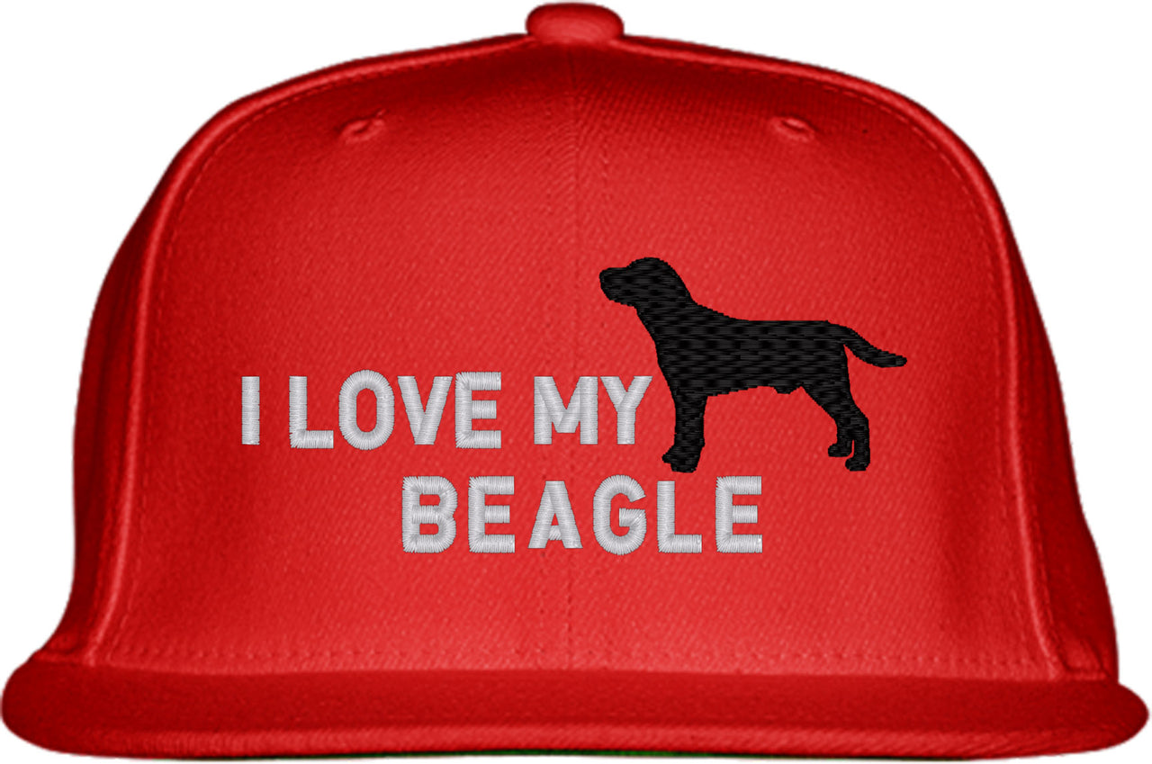 I Love My Beagle Dog Snapback Hat