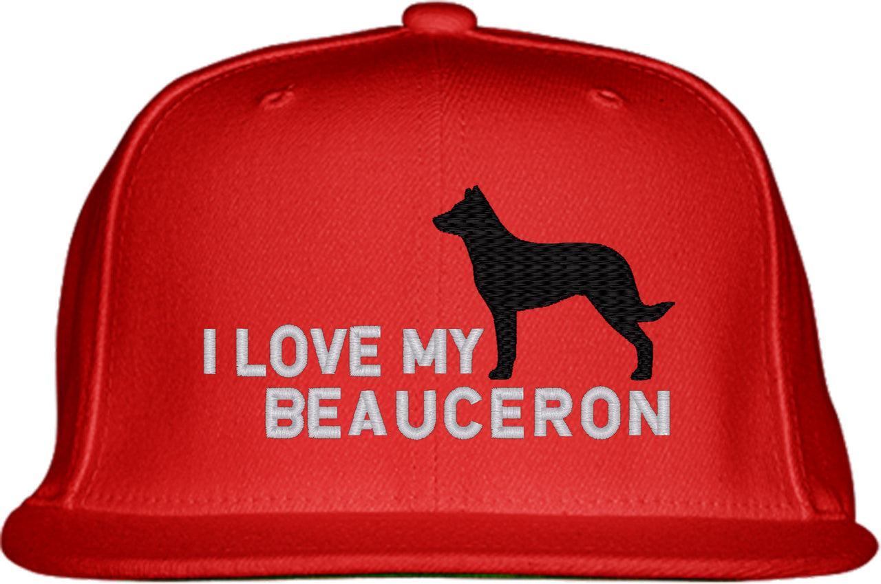 I Love My Beauceron Dog Snapback Hat