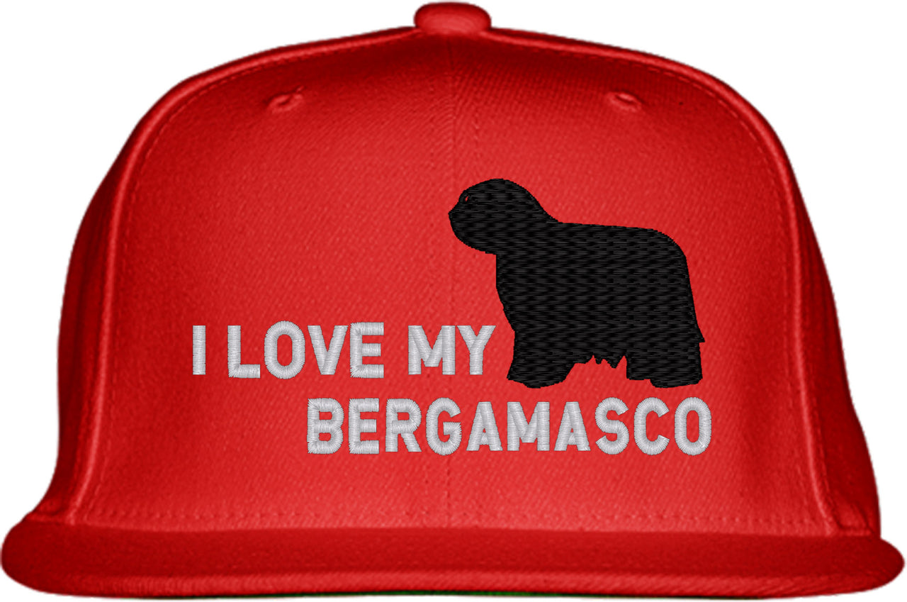 I Love My Bergamasco Dog Snapback Hat