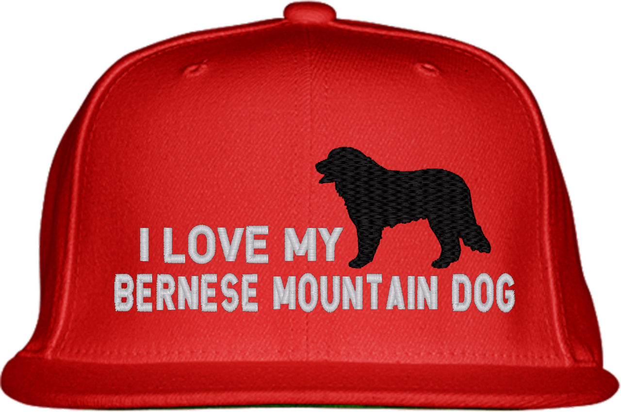 I Love My Bernese Mountain Dog Snapback Hat