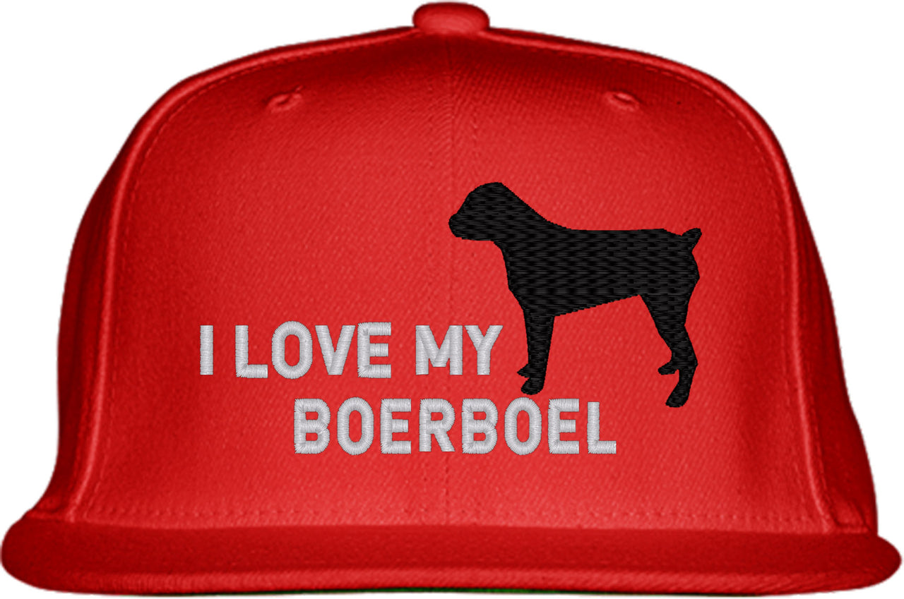 I Love My Boerboel Dog Snapback Hat