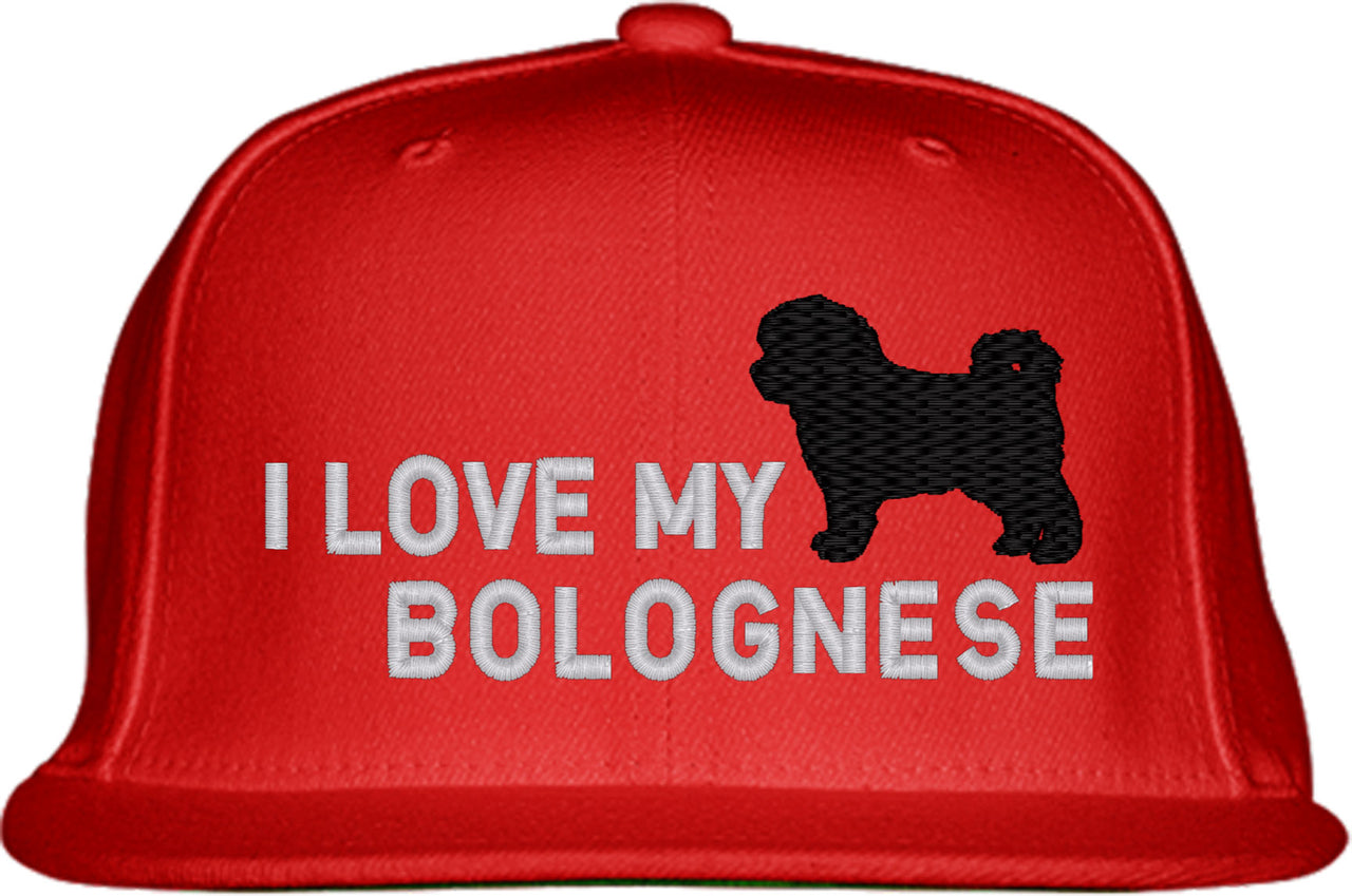 I Love My Bolognese Dog Snapback Hat