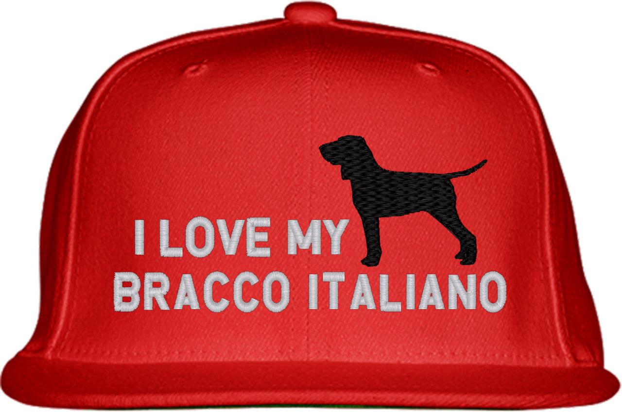 I Love My Bracco Italiano Dog Snapback Hat