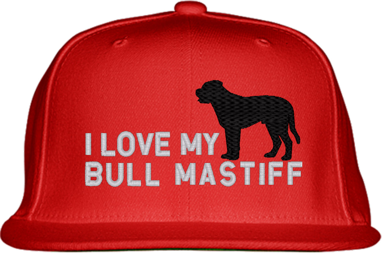 I Love My Bull Mastiff Dog Snapback Hat