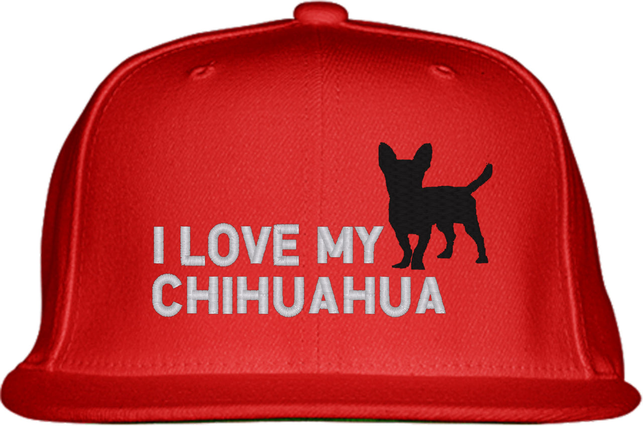 I Love My Chihuahua Dog Snapback Hat