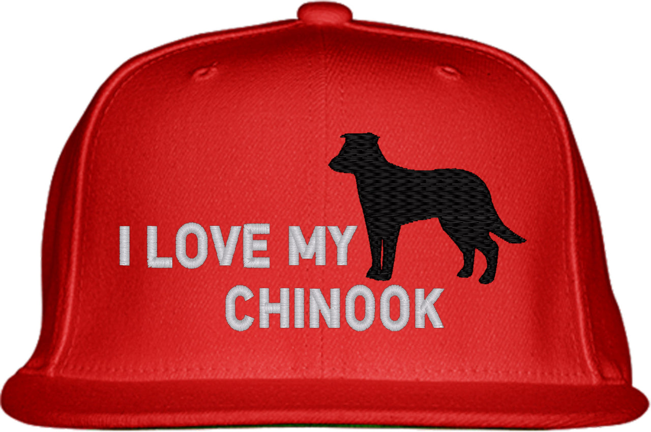 I Love My Chinook Dog Snapback Hat