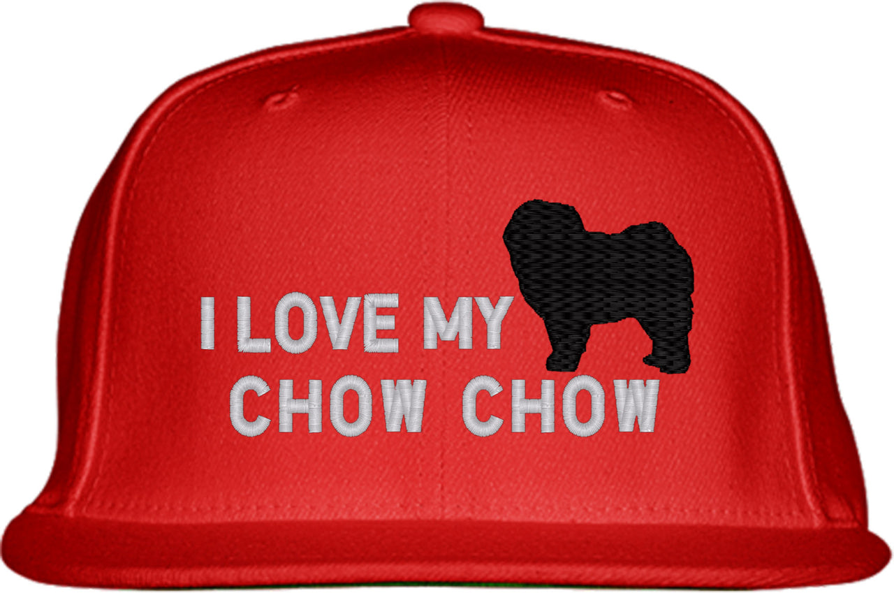 I Love My Chow Chow Dog Snapback Hat