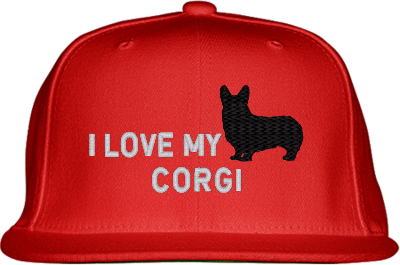 I Love My Corgi Dog Snapback Hat