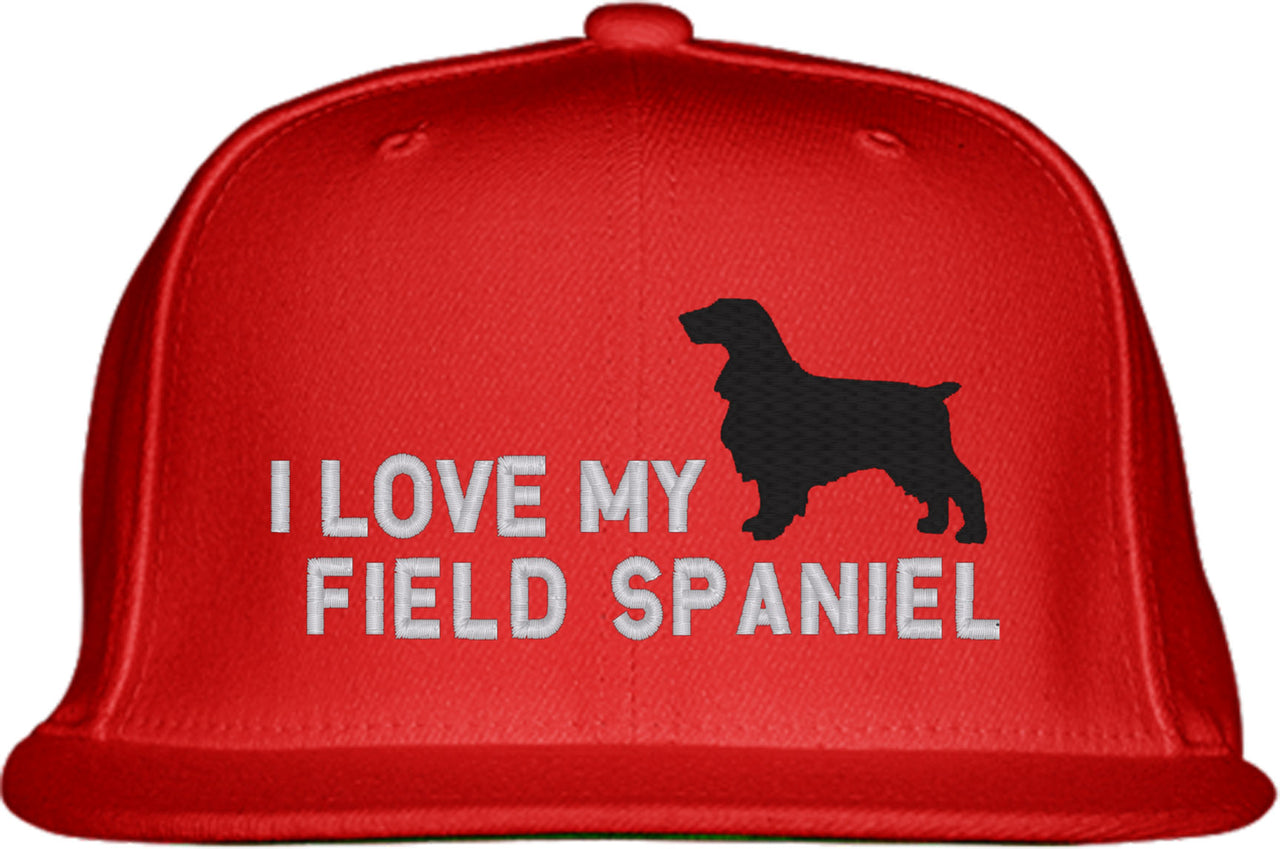 I Love My Field Spaniel Dog Snapback Hat