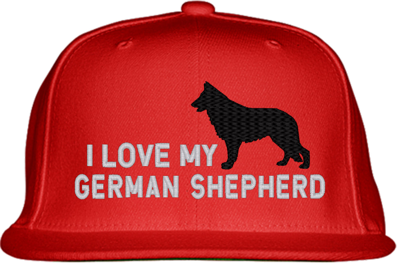 I Love My German Shepherd Dog Snapback Hat