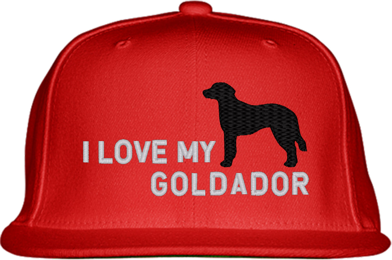 I Love My Goldador Dog Snapback Hat