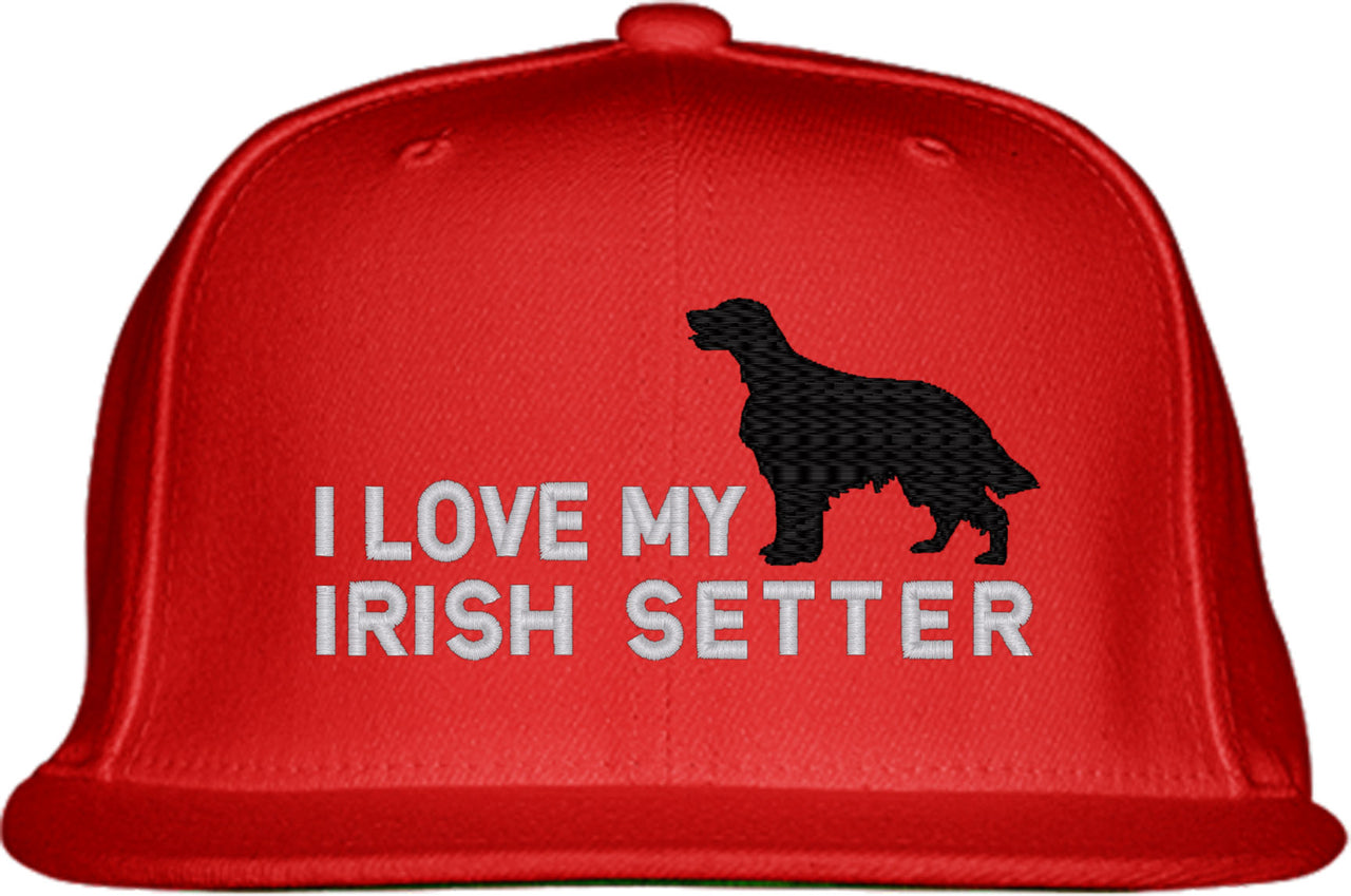 I Love My Irish Setter Dog Snapback Hat