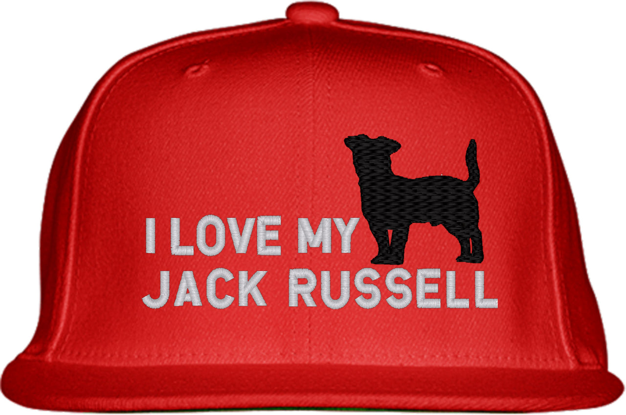 I Love My Jack Russell Dog Snapback Hat
