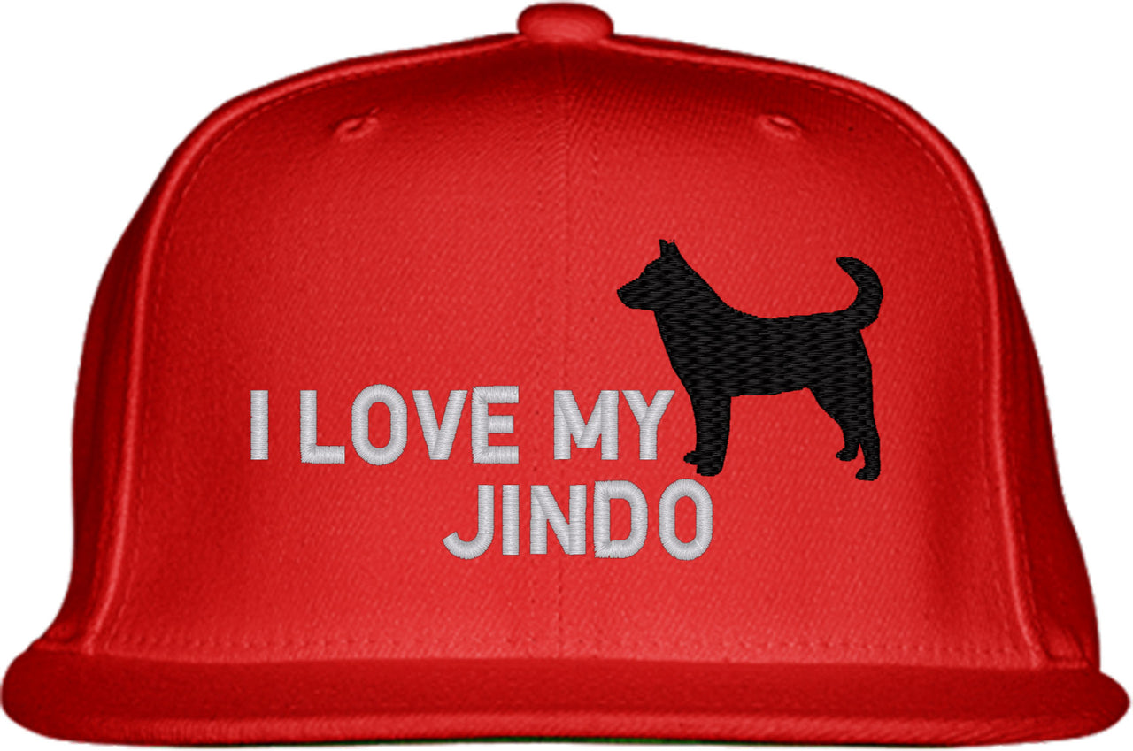 I Love My Jindo Dog Snapback Hat