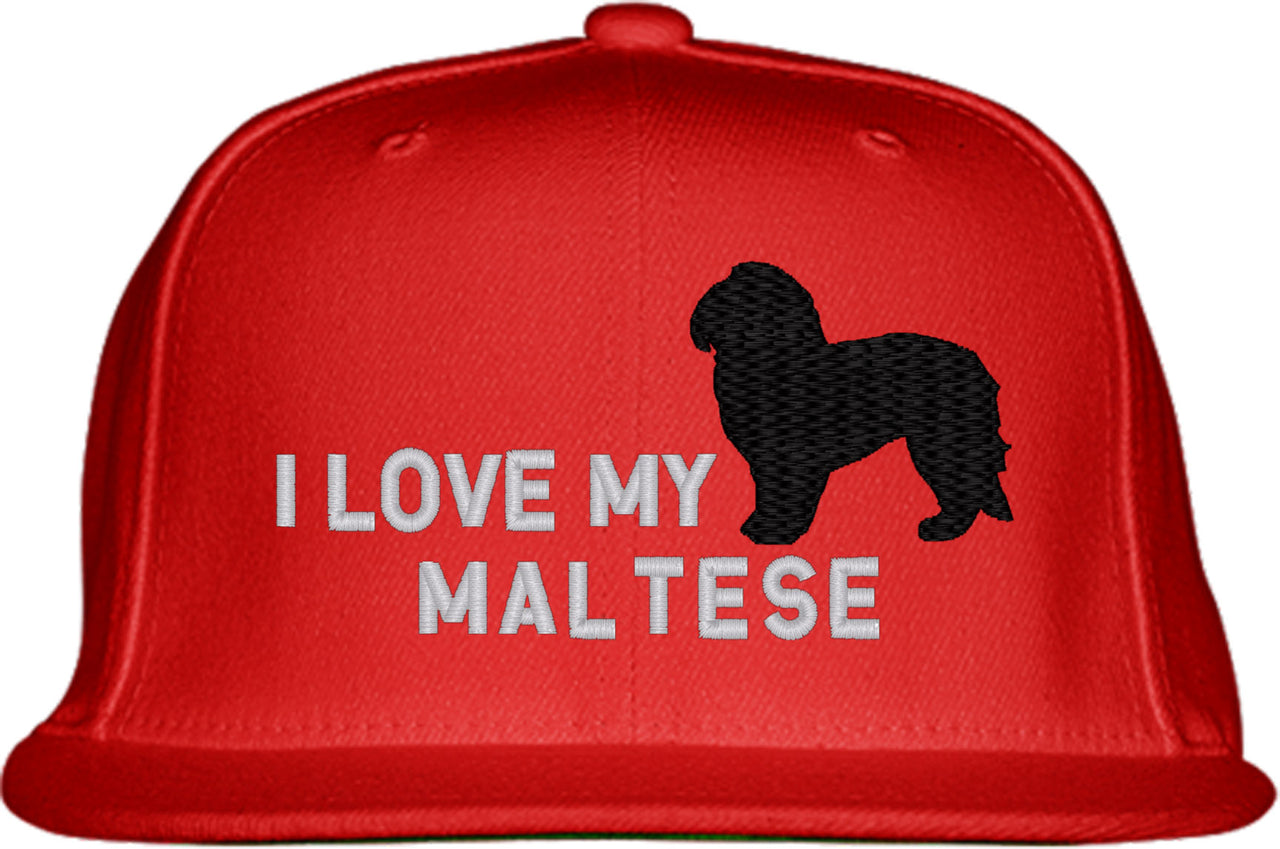 I Love My Maltese Dog Snapback Hat