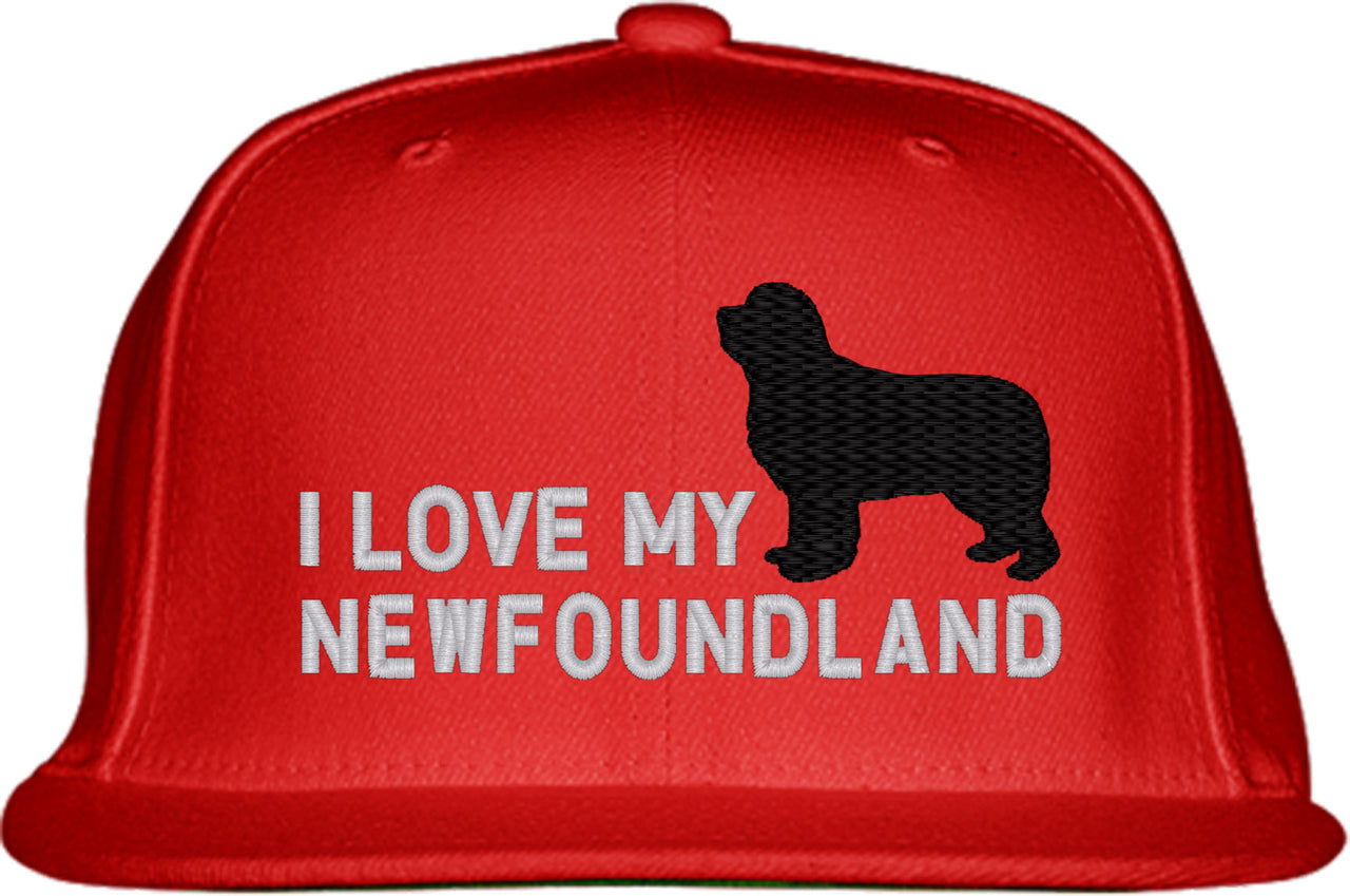 I Love My Newfoundland Dog Snapback Hat