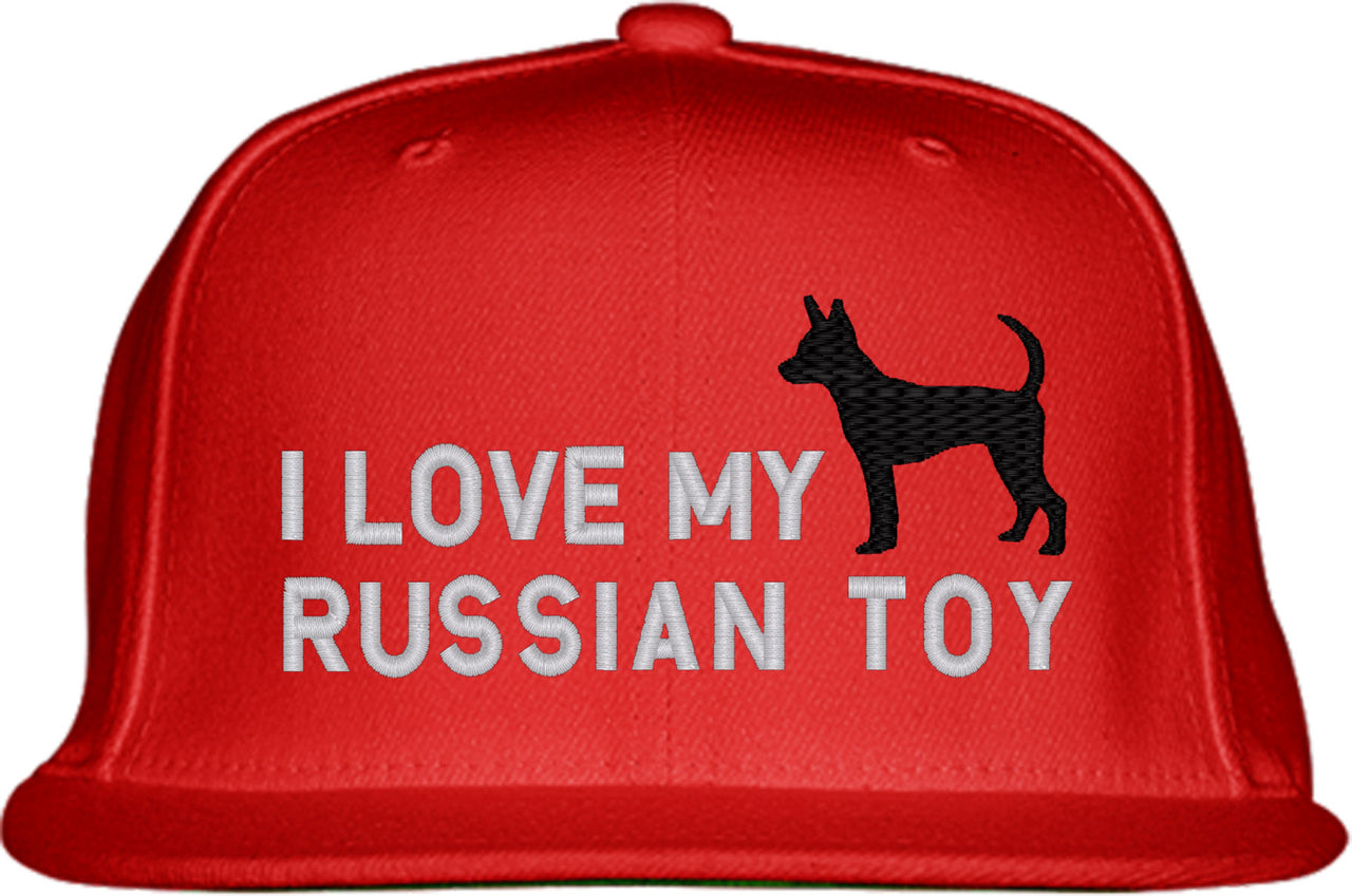 I Love My Russian Toy Dog Snapback Hat