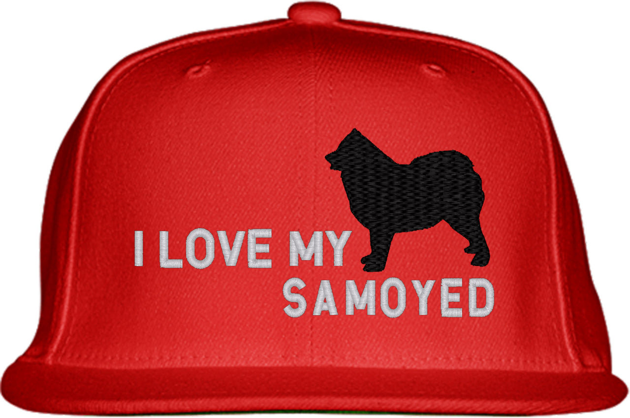 I Love My Samoyed Dog Snapback Hat