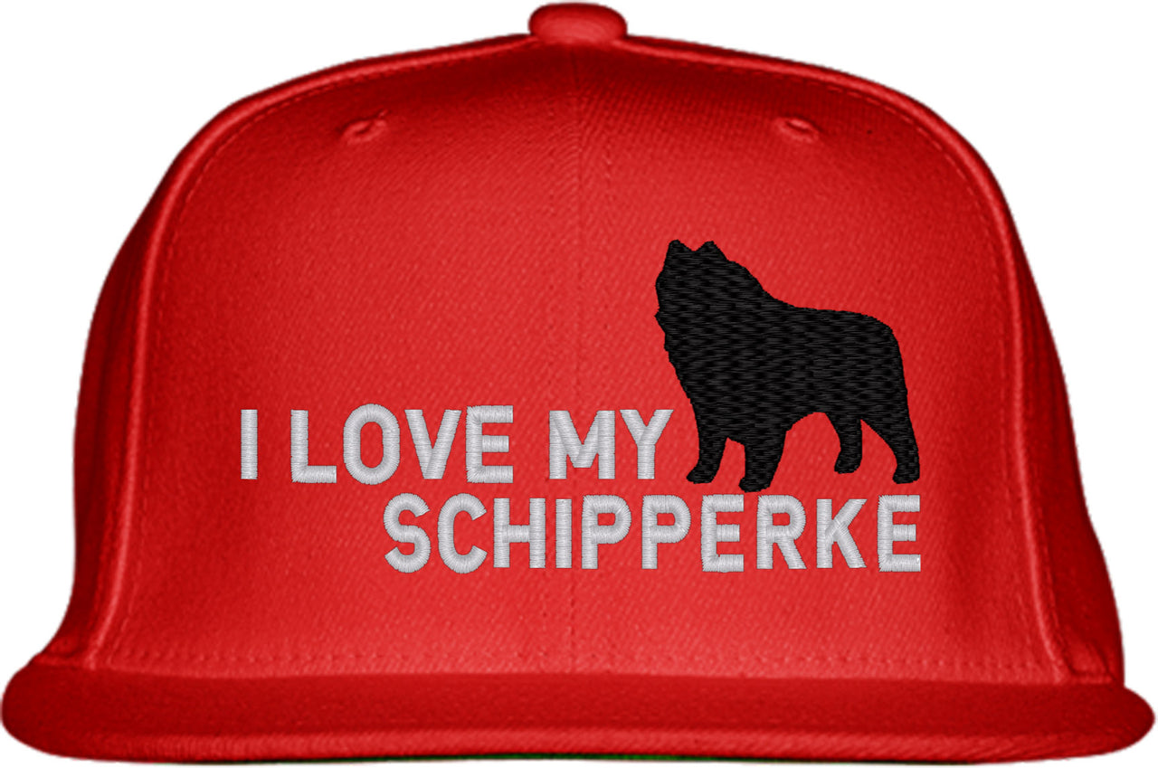 I Love My Schipperke Dog Snapback Hat