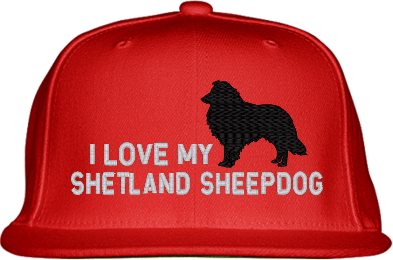 I Love My Shetland Sheepdog Snapback Hat