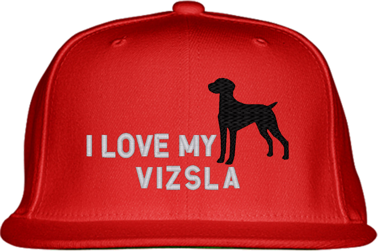 I Love My Vizsla Dog Snapback Hat