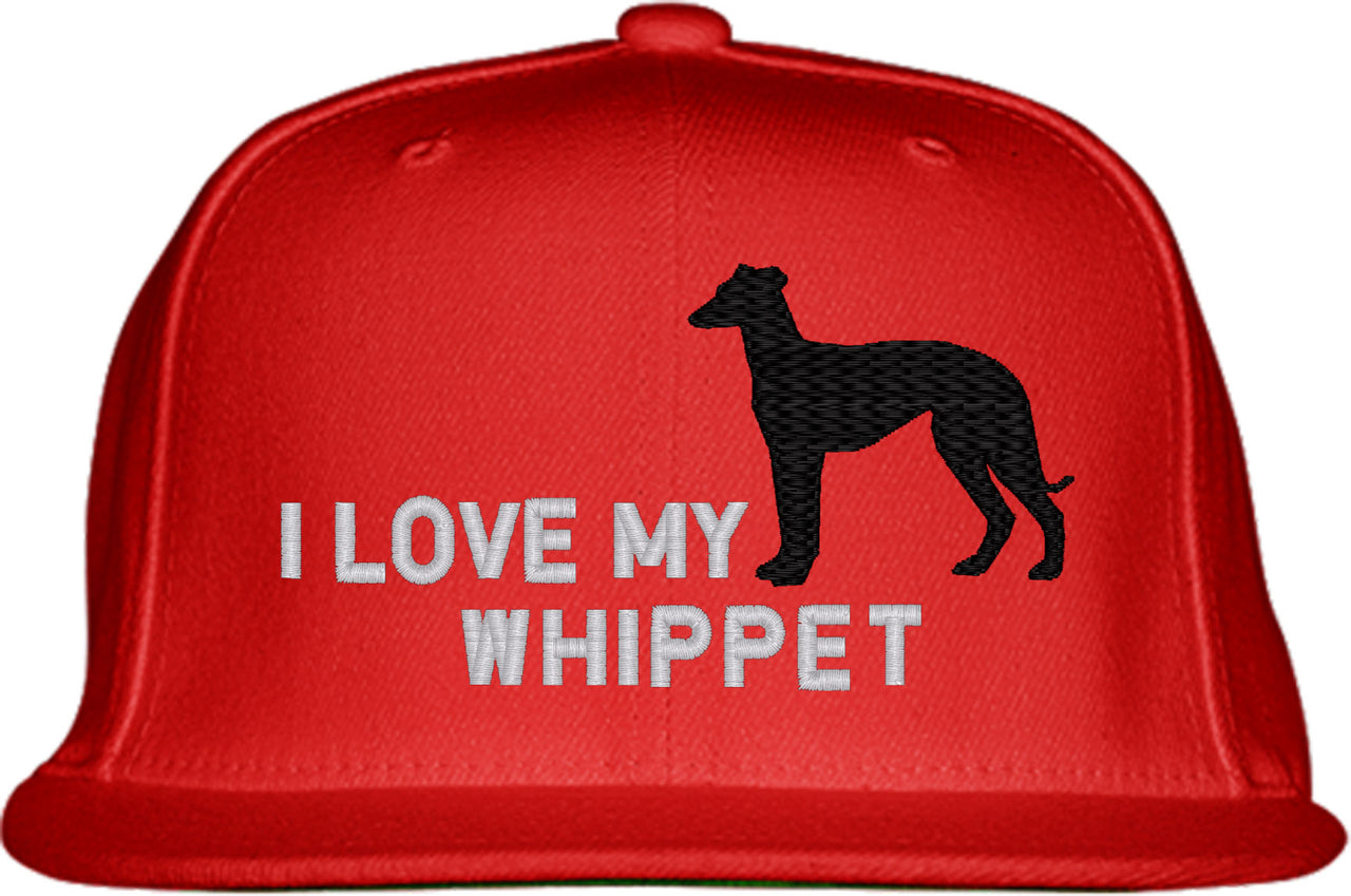 I Love My Whippet Dog Snapback Hat